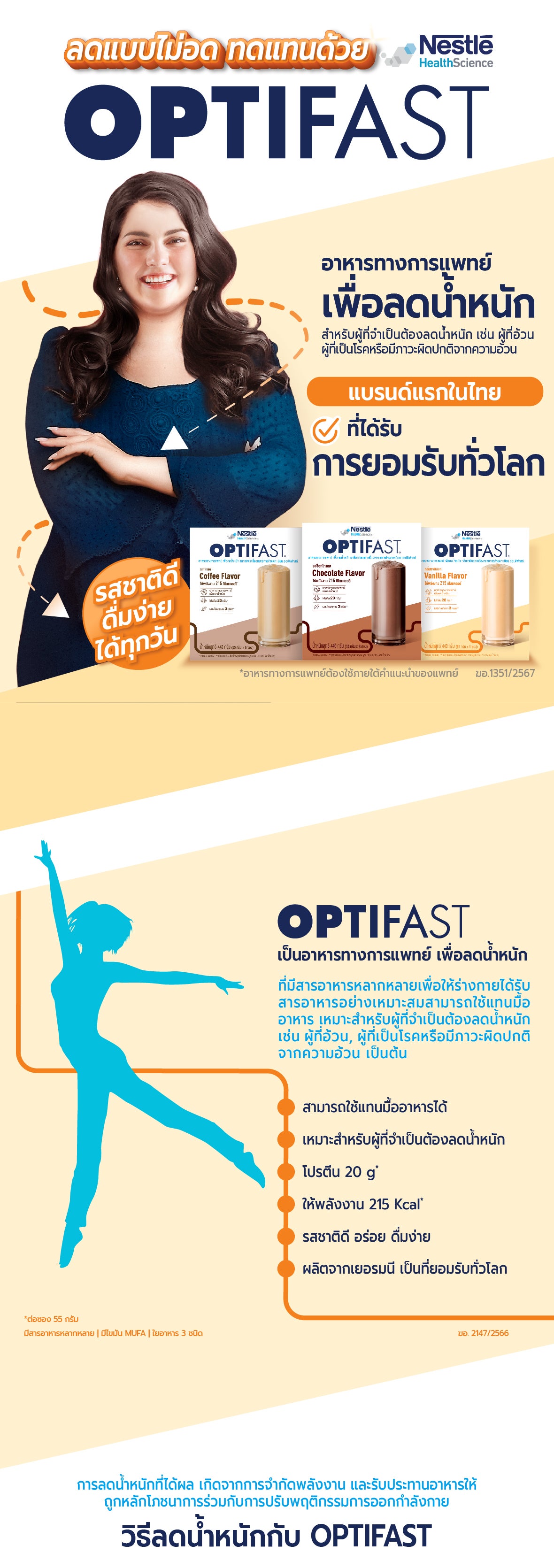 Optifast ออปติฟาสต์ อาหารทางการแพทย์เพื่อลดน้ำหนักแบรนด์แรกในประเทศไทย