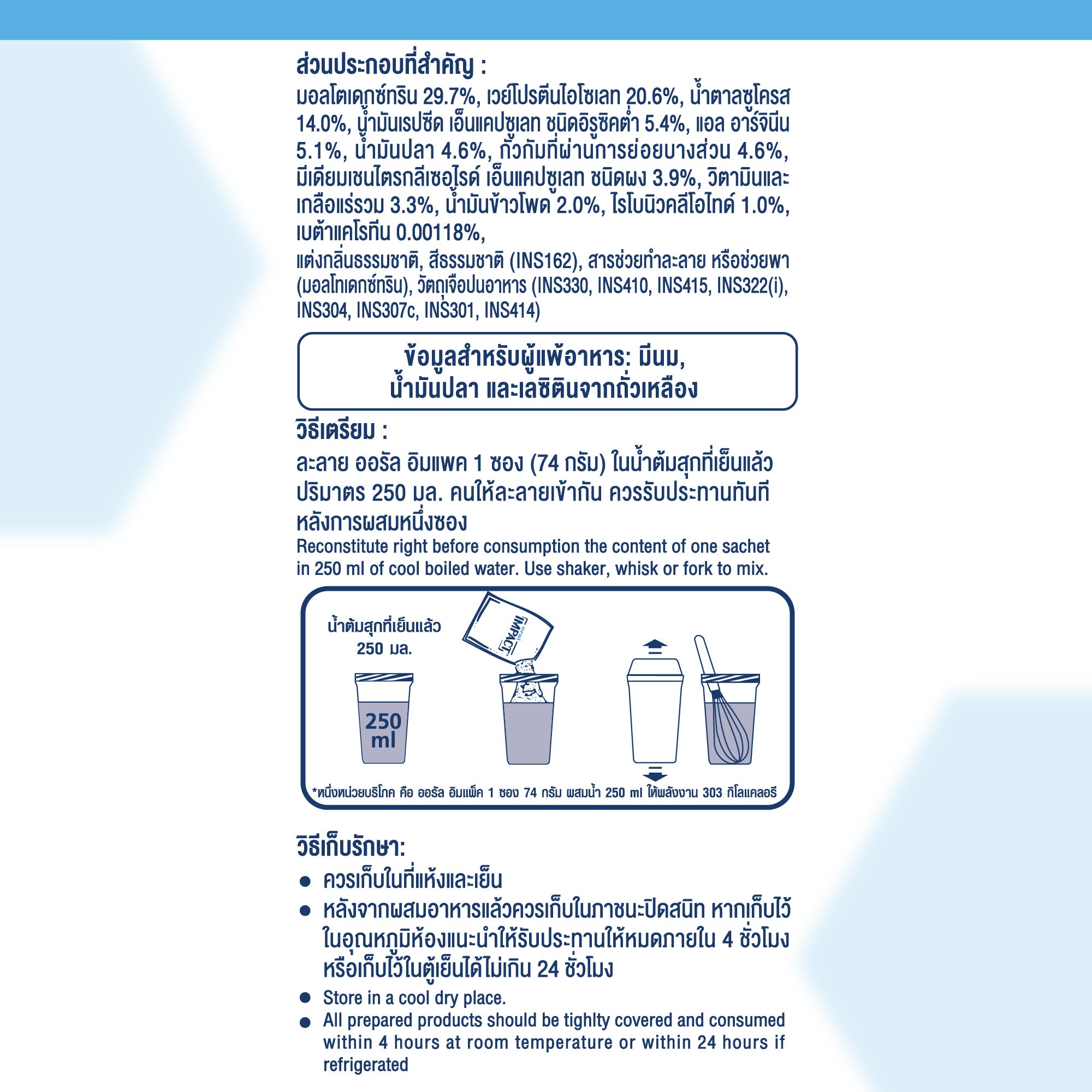 ออรัล อิมแพค, Nestle Oral Impact, อาหารผู้เป็นมะเร็ง, มะเร็ง, ผ่าตัด